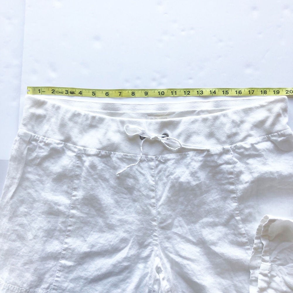 Eileen Fisher Pants Womens XL White Organic Linen Wide Leg Drawstring Loose - Picture 11 of 11